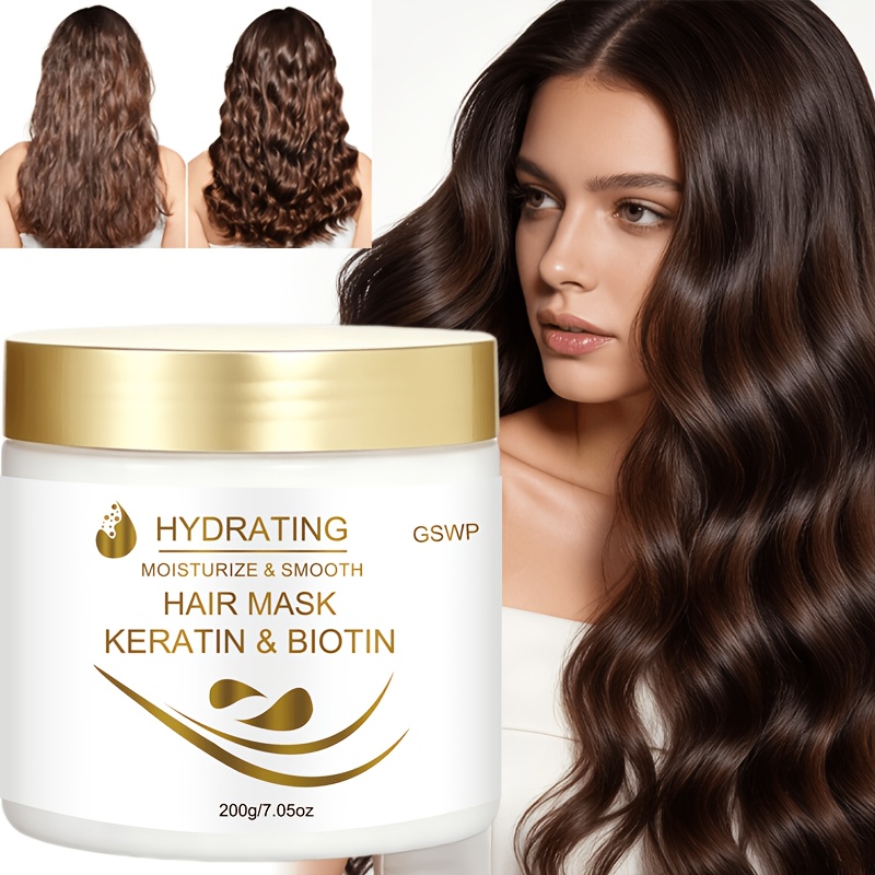 Hair Care Keratin - GSWP Keratin Feuchtigkeitsspendende Haarmaske, pflegt sanft