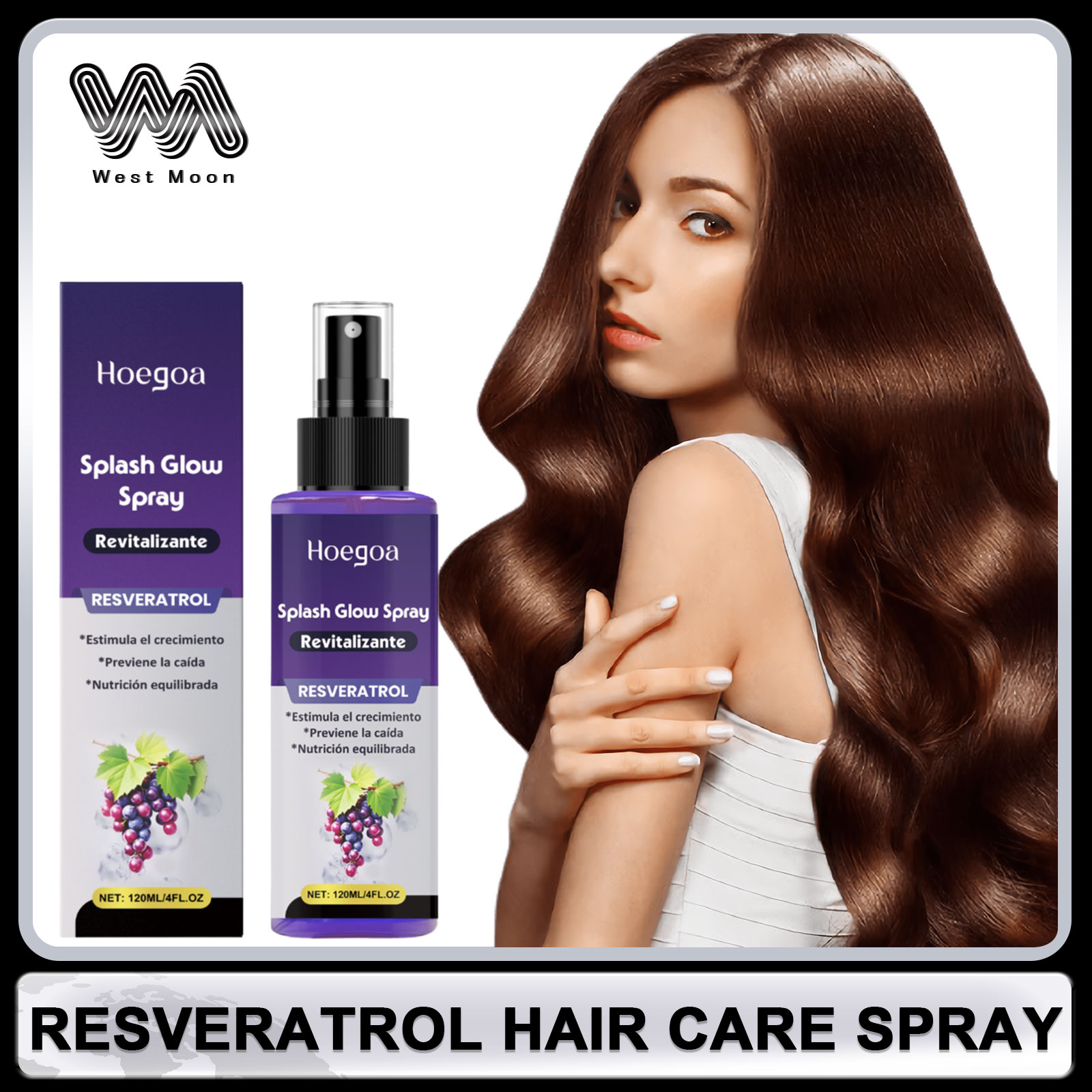 Hair Care Serum - Resveratrol Haarpflegespray, Anti-Haarausfall, Haarwachstum, Haarverdickung, Reparatur