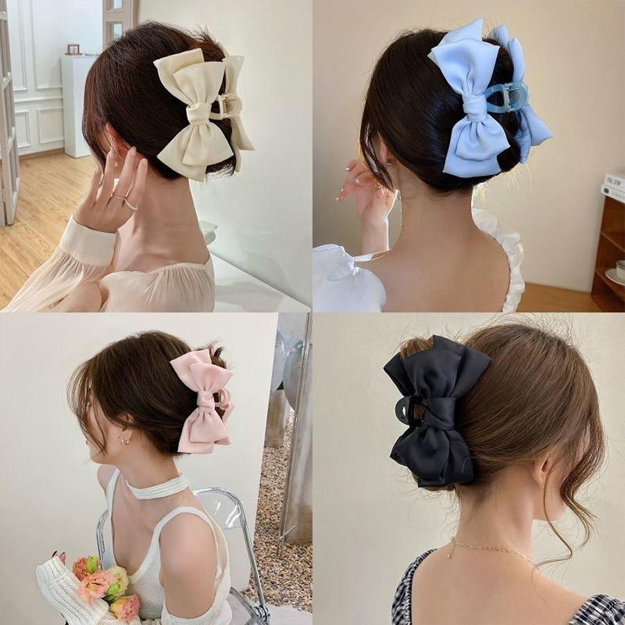 Hair Clip Claw Large - Große Haarklammern mit Schleife, Haarspangen im