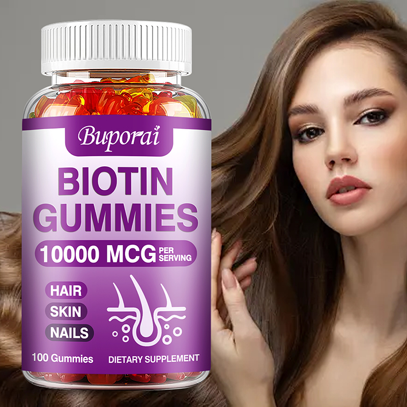 Hair Care Gummies - Biotin-Gummibärchen 10000mcg für Haarwachstum, Gesunde Nägel