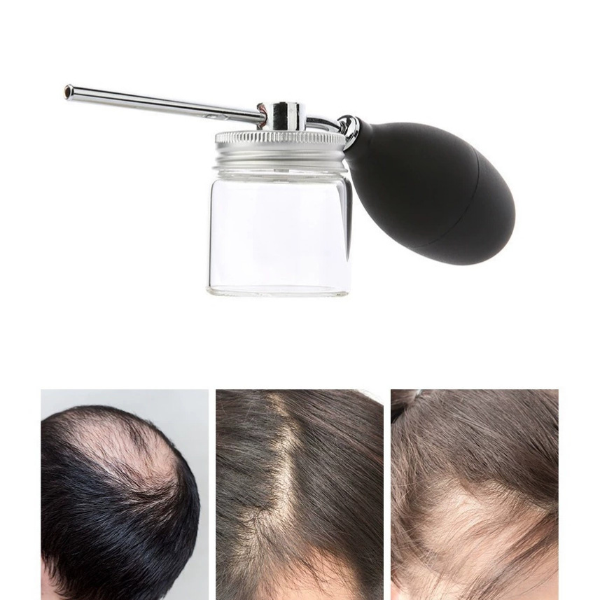 Hair Care Products - Nachfüllbare Friseur-Pudersprayflasche Haarverdichtungsfasern-Applikator Talkumpuder-Gebläse Puderquaste Werkzeuge