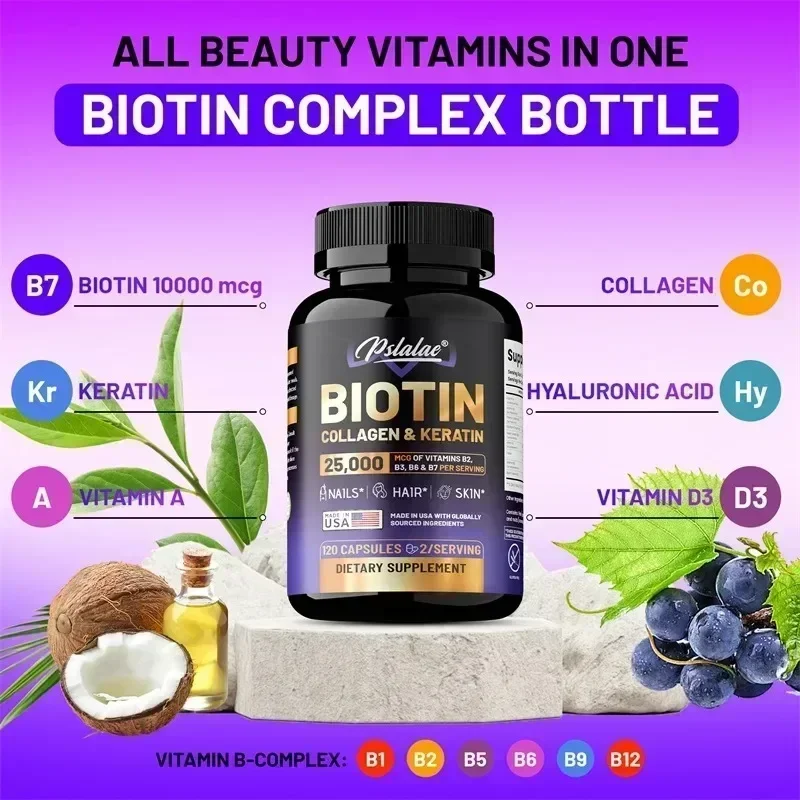 Biotin Collagen Keratin-Ergänz – Hair Care Keratin Bewertung und Preis