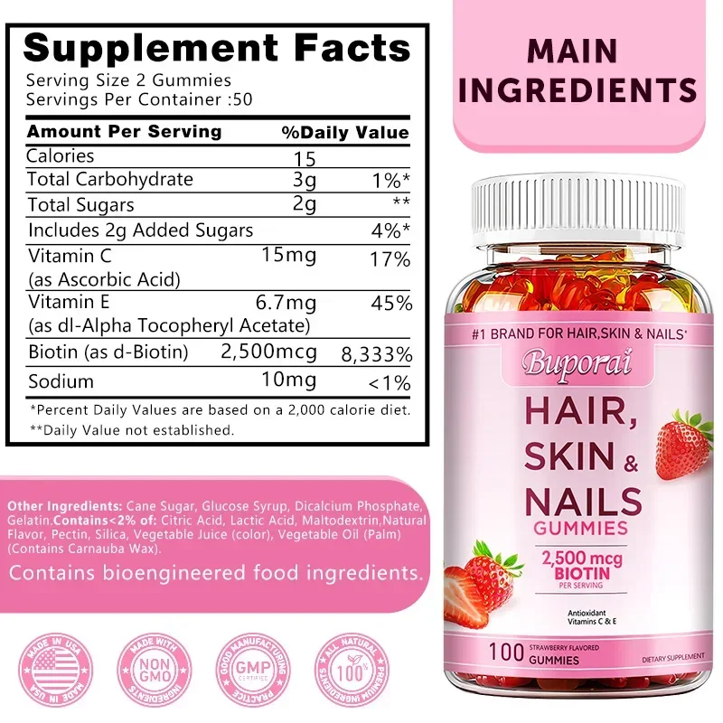 Haar-, Haut- und Nagelgummis – – Hair Care Gummies Bewertung und Preis