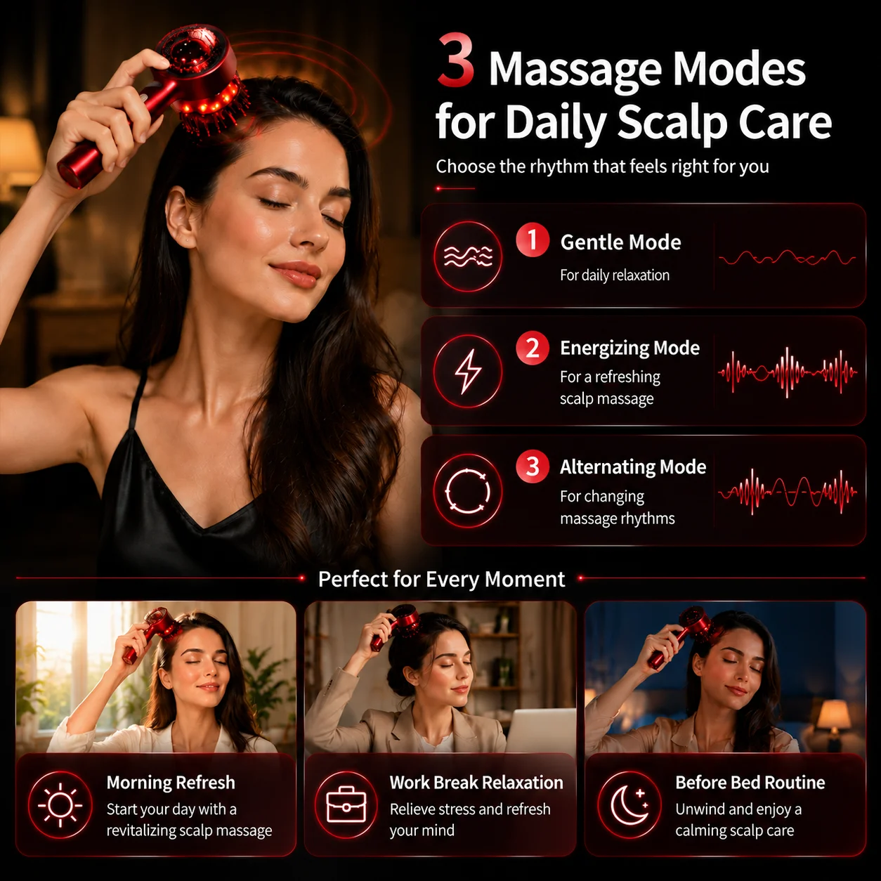 Rotlicht-Kopfhautmassagegerät  – Hair Care Serum Bewertung und Preis